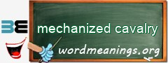 WordMeaning blackboard for mechanized cavalry